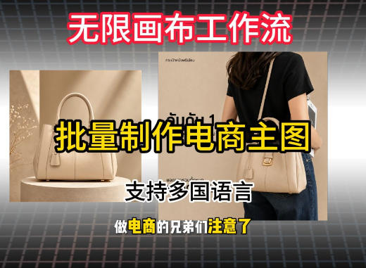 无限画布工作流搭建教程，一键电商主图批量制作，批量下载，支持多国语言-资源共享