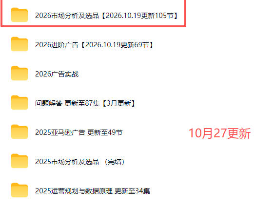 2026亚马逊视频教程，学习我们的商业模式，以及2026最新的选品及运营经验（更新1027）-资源共享