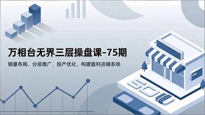 万相台无界三层操盘课-75期，销量布局、分层推广、投产优化，构建盈利店铺系统-资源共享
