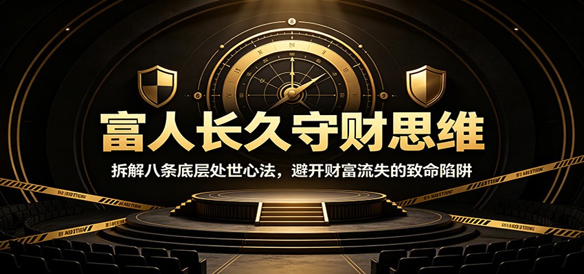 富人长久守财思维：拆解八条底层处世心法，避开财富流失的致命陷阱-资源共享