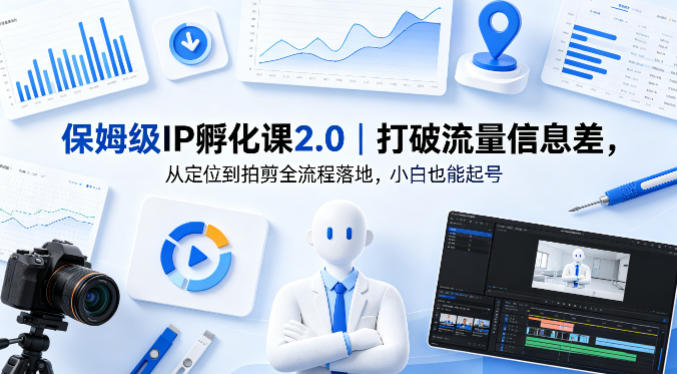 保姆级IP孵化课2.0｜打破流量信息差，从定位到拍剪全流程落地，小白也能起号-资源共享