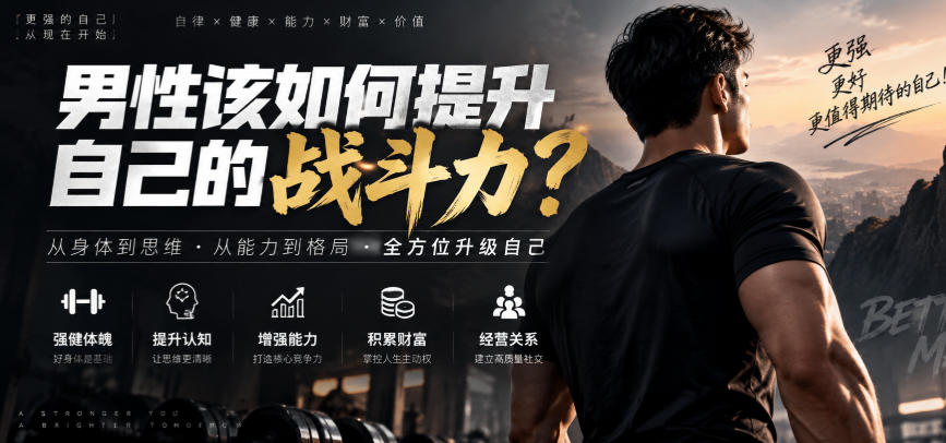 付费文章:男性该如何提升自己的战斗力?-资源共享