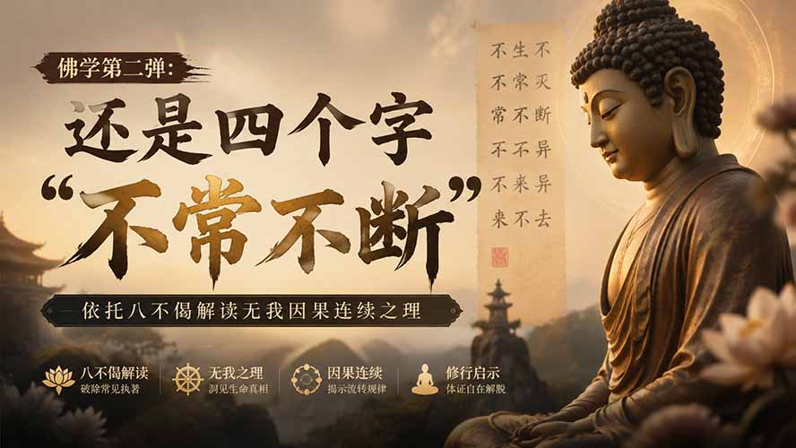 付费文章:佛学第二弹:还是四个字“不常不断”依托八不偈解读无我因果连续之理-资源共享