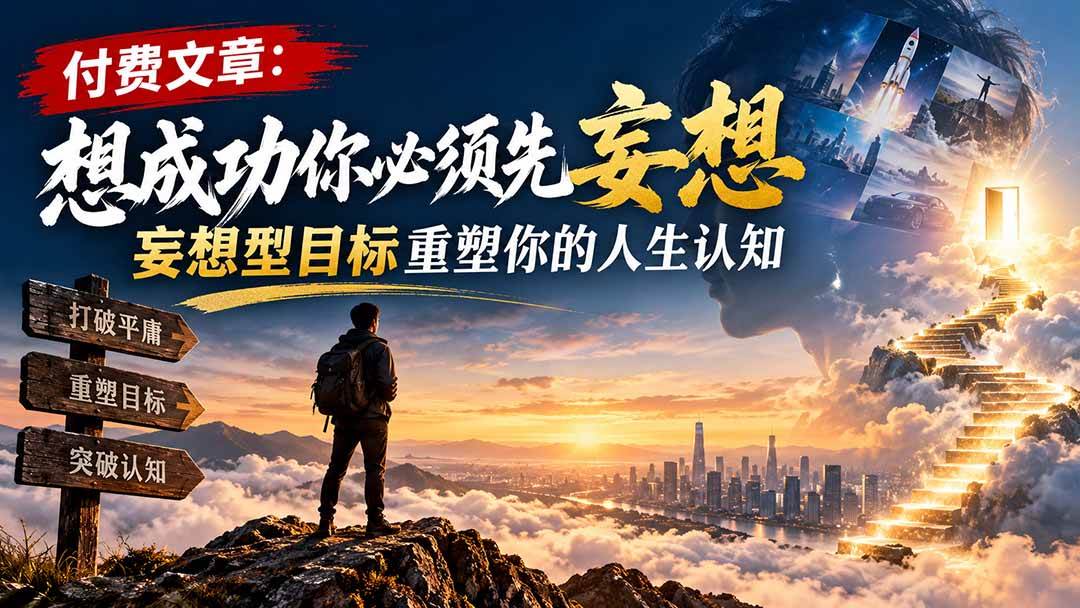 （21078期）付费文章：想成功你必须先妄想，妄想型目标重塑你的人生认知-资源共享