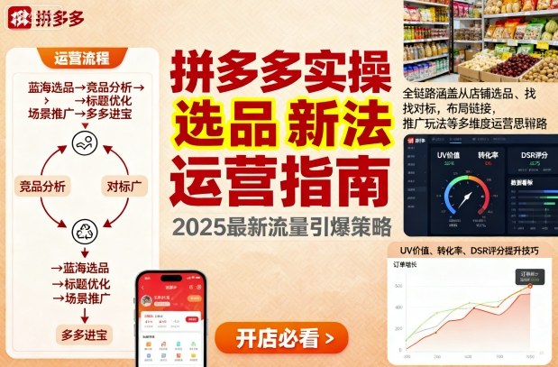 王校长9月12拼多多实操新玩法，全链路涵盖从店铺选品、找对标，布局链接，推广玩法等多维度运营思路(更新)-资源共享