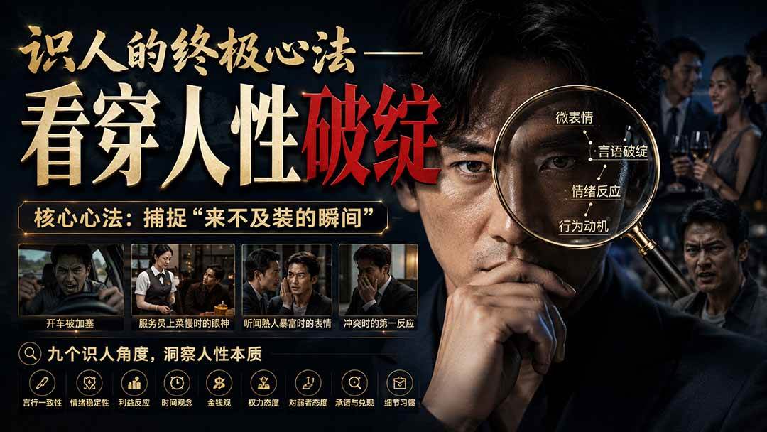 （20300期）付费文章：识人的终极心法——看穿人性破绽-资源共享