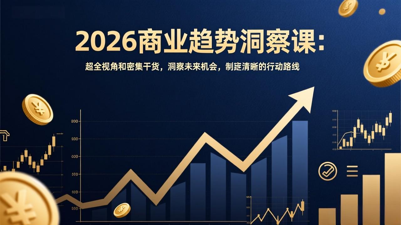 2026商业趋势洞察课：超全视角和密集干货，洞察未来机会，制定清晰的行动路线-资源共享