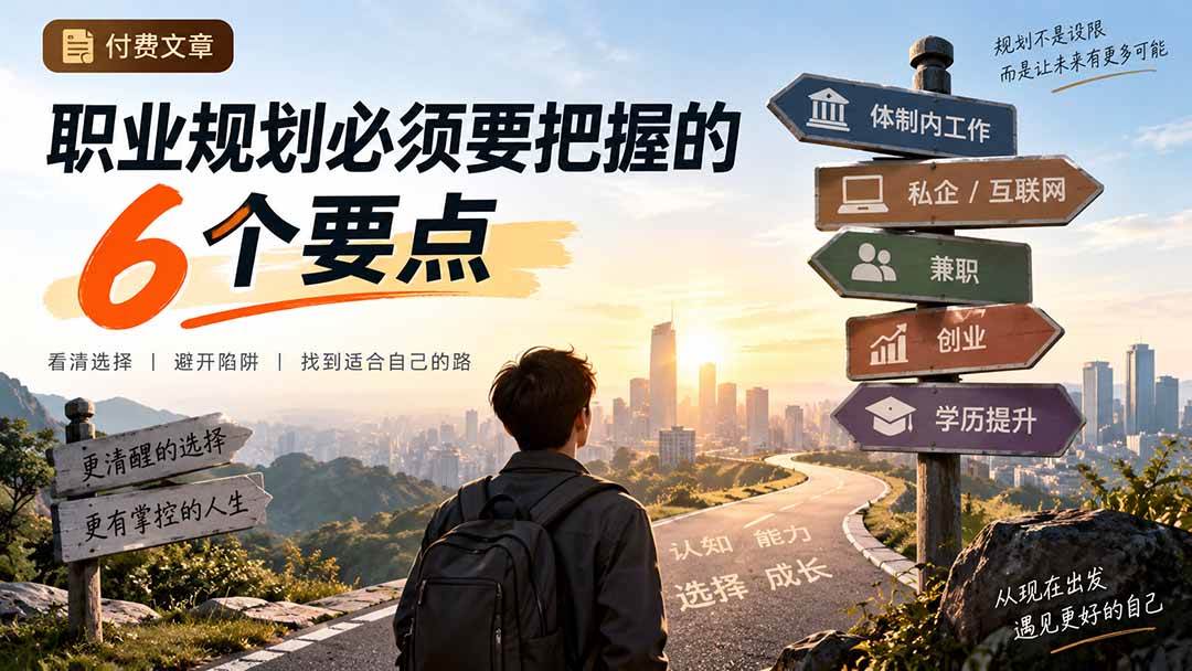 （20422期）付费文章：职业规划必须要把握的6个要点-资源共享