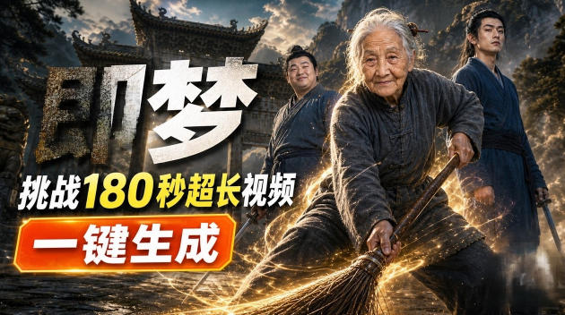 即梦挑战180秒超长视频!一键生成3分钟电影?完整制作流程详细分享!-资源共享