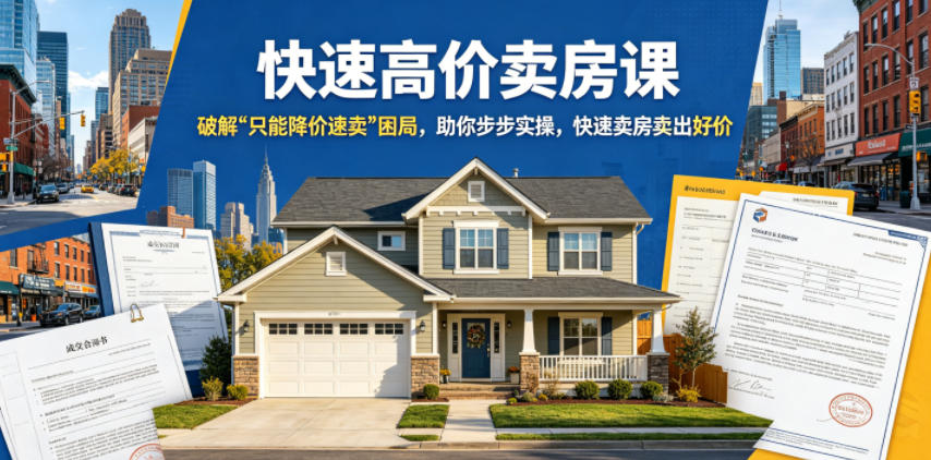 快速高价卖房课,破解“只能降价速卖”困局,助你步步实操,快速卖房卖出好价(更新2026)-资源共享