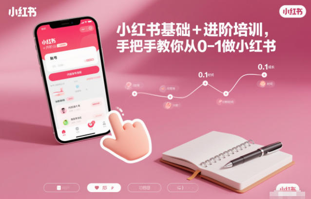 小红书基础+进阶培训，手把手教你从0-1做小红书-资源共享