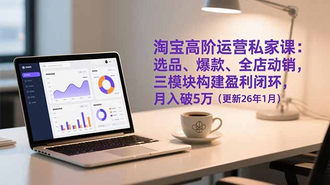 淘宝高阶运营私家课：选品、爆款、全店动销，三模块构建盈利闭环，月入破5万(更新26年1月-资源共享