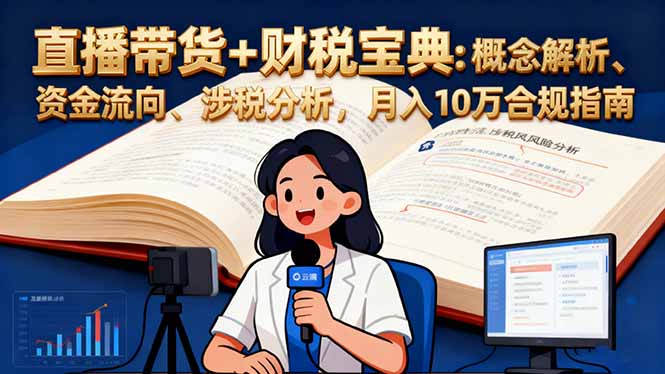 直播带货+财税宝典：概念解析、资金流向、涉税分析，月入10万合规指南-资源共享