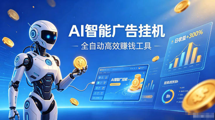 AI智能广告挂G，在家自动賺收益，全程无需人工操作、不用直播、不用拉人【揭秘】-资源共享