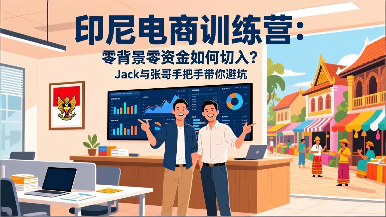 印尼电商训练营：零背景零资金如何切入？Jack与张哥手把手带你避坑-资源共享