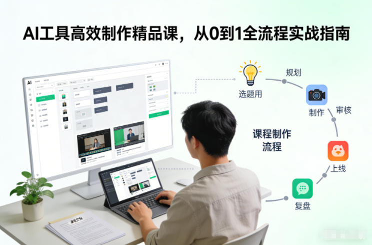 AI工具高效制作精品课，从0到1全流程实战指南-资源共享