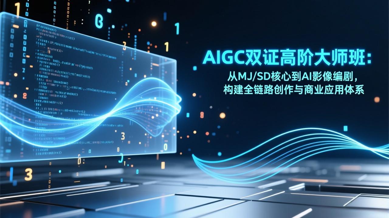 AIGC双证高阶大师班：从MJ/SD核心到AI影像编剧，构建全链路创作与商业应用体系-资源共享