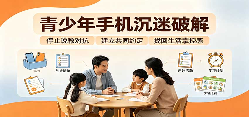 青少年手机沉迷破解:跳出管控说教思维,六步法引导孩子夺回注意力掌控权 青少年手机沉迷破解:跳出管控说教思维,六步法引导孩子夺回注意力掌控权