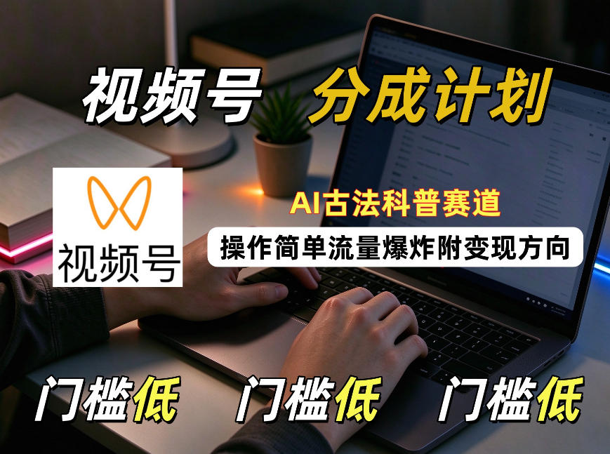 视频号分成计划:AI古法科普赛道,操作简单,流量爆炸,附变现方向