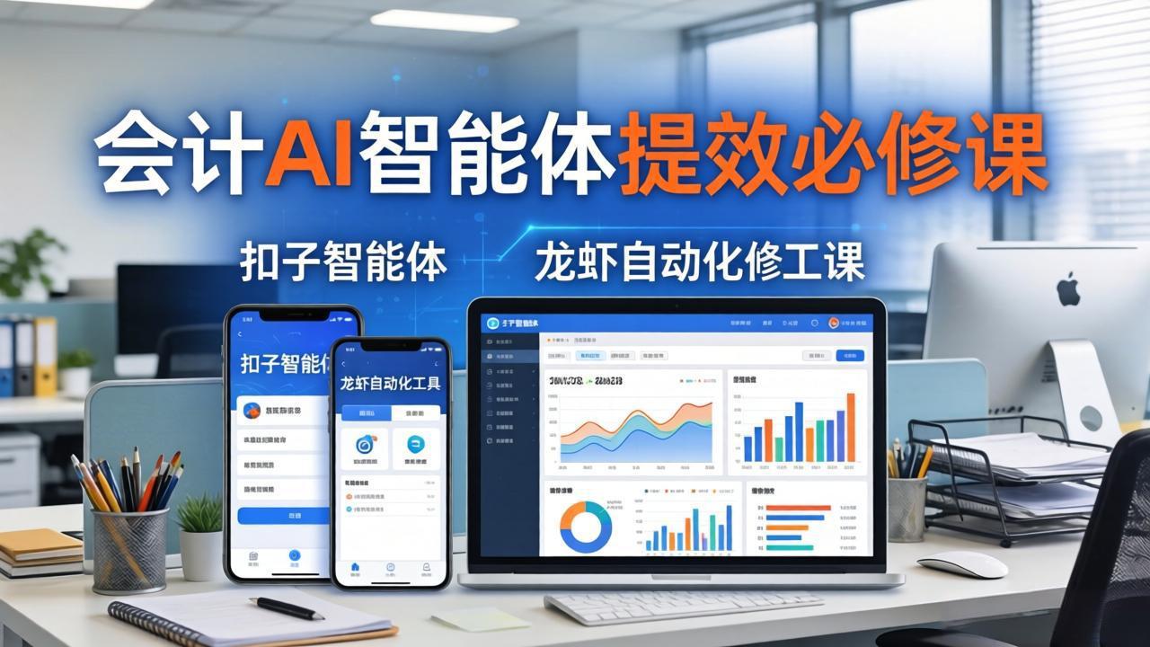 财务会计AI智能体提效必修课：扣子智能体+龙虾自动化+报表分析，一站式提升财务工作效率-资源共享