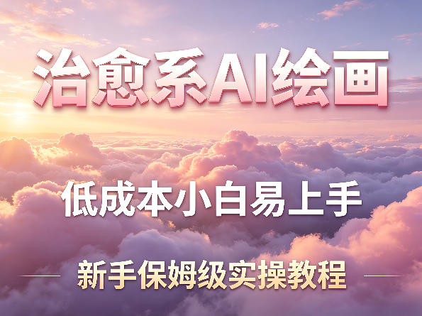 治愈系AI绘画提示词项目，低成本小白易上手，每天10分钟，新手保姆级实操教程-资源共享