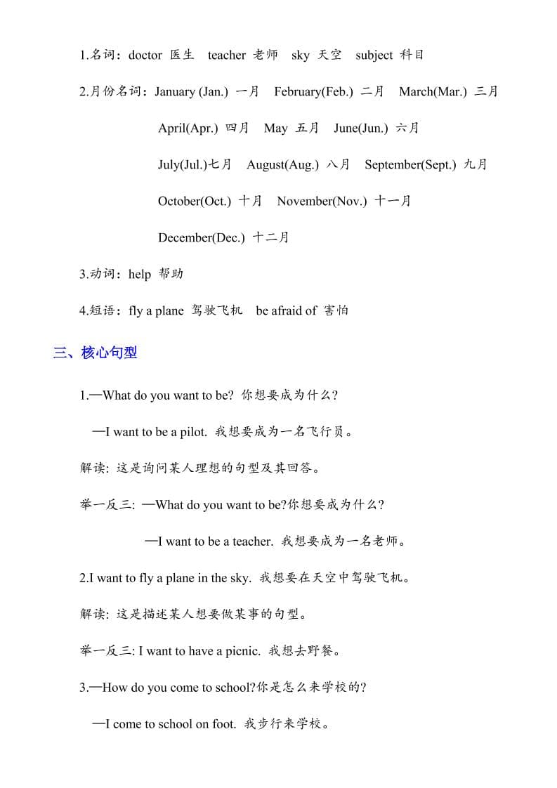 五年级上英语知识点总结《沪教版》-资源共享