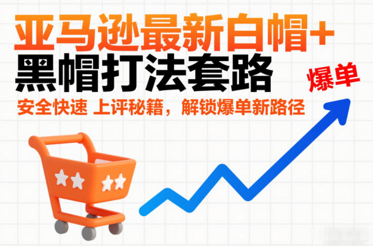 亚马逊最新白帽+黑帽打法套路，安全快速上评秘籍，解锁爆单新路径-资源共享