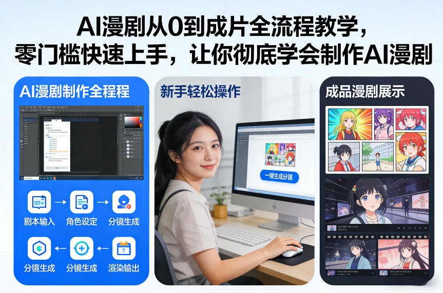 AI漫剧从0到成片全流程教学，零门槛快速上手，让你彻底学会制作AI漫剧【保姆级教程】-资源共享