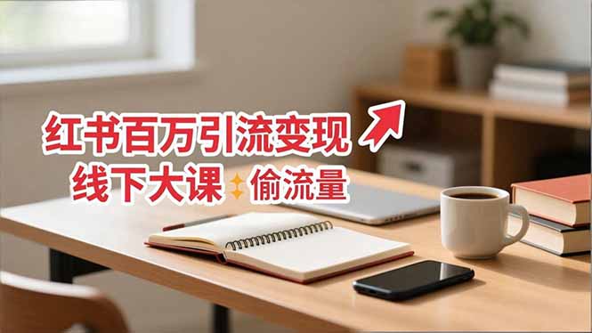 小红书百万引流变现-11月线下大课：分享从0到百万引流路径，手把手教偷流量、拿结果-资源共享