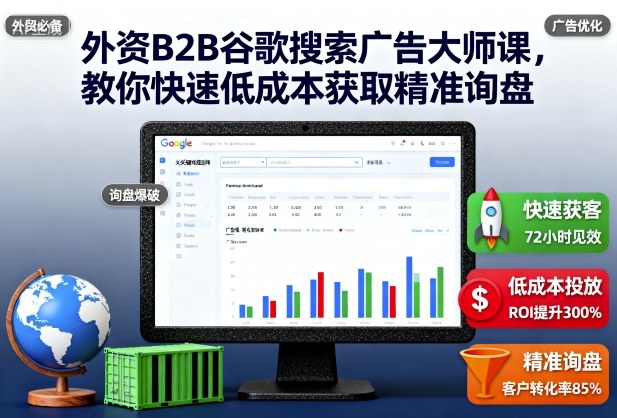 外资B2B谷歌搜索广告大师课，教你快速低成本获取精准询盘-资源共享