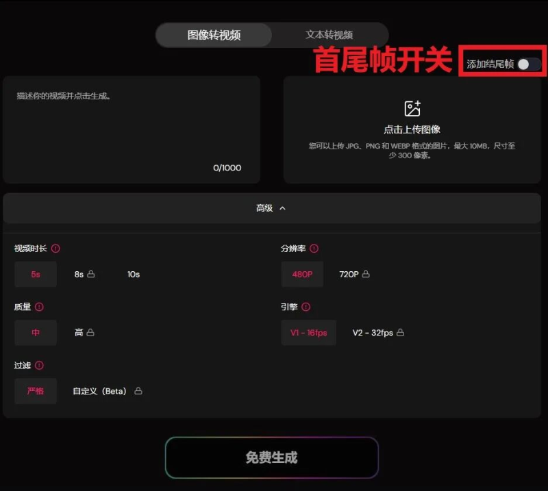 免费 AI 网站天花板！做图 + 生视频一步到位-AI Video Maker