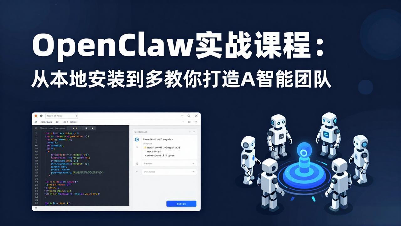 OpenClaw实战课程：从本地安装到多Agent协同，手把手教你打造AI智能团队-资源共享