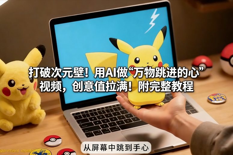 打破次元壁！用AI做【万物跳进手心】视频，创意值拉满！附完整教程-资源共享