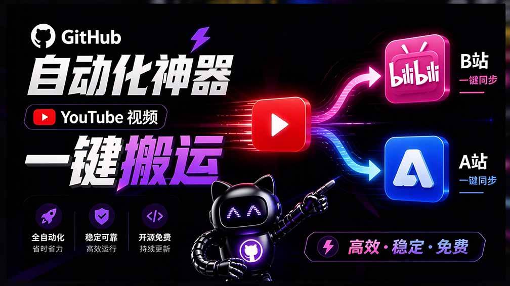 (21177期)Github上闷声搞事的自动化神器,YouTube视频全流程搬到B站和A站,像发朋友圈一样简单Y2A-Auto (21177期)Github上闷声搞事的自动化神器,YouTube视频全流程搬到B站和A站,像发朋友圈一样简单Y2A-Auto