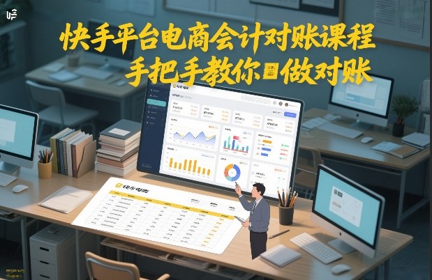 快手平台电商会计对账课程，手把手教你做对账-资源共享