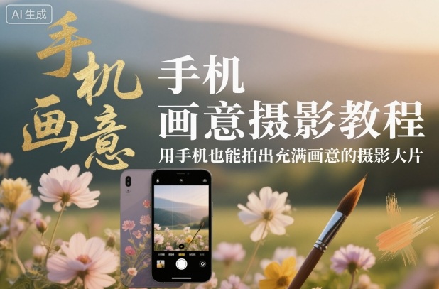 手机画意摄影教程，用手机也能拍出充满画意的摄影大片-资源共享