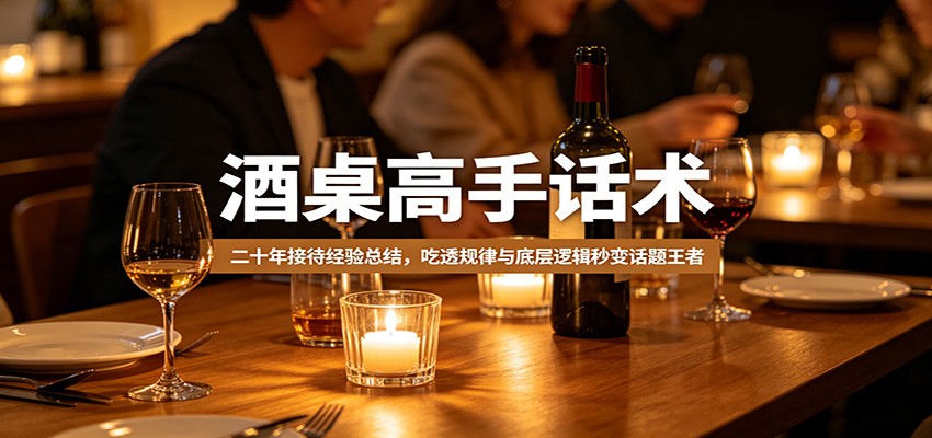 酒桌高手话术：二十年接待经验总结，吃透规律与底层逻辑秒变话题王者-资源共享