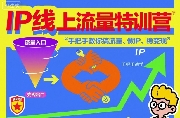 IP线上流量特训营，手把手教你搞流量、做IP、稳变现-资源共享