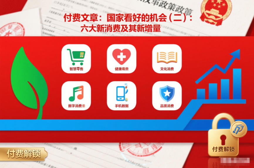 付费文章：国家看好的机会(二)：六大新消费及其新增量-资源共享