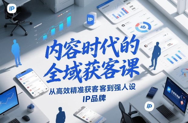 内容时代的全域获客课，从高效精准获客到强人设IP品牌-资源共享