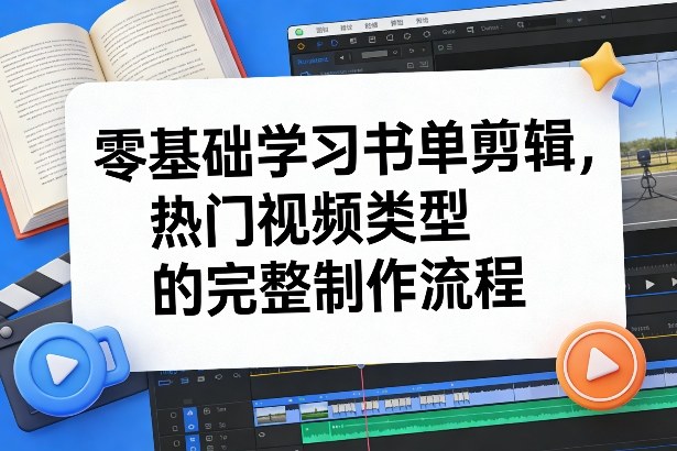 零基础学习书单剪辑,热门视频类型的完整制作流程(更新2026)-资源共享