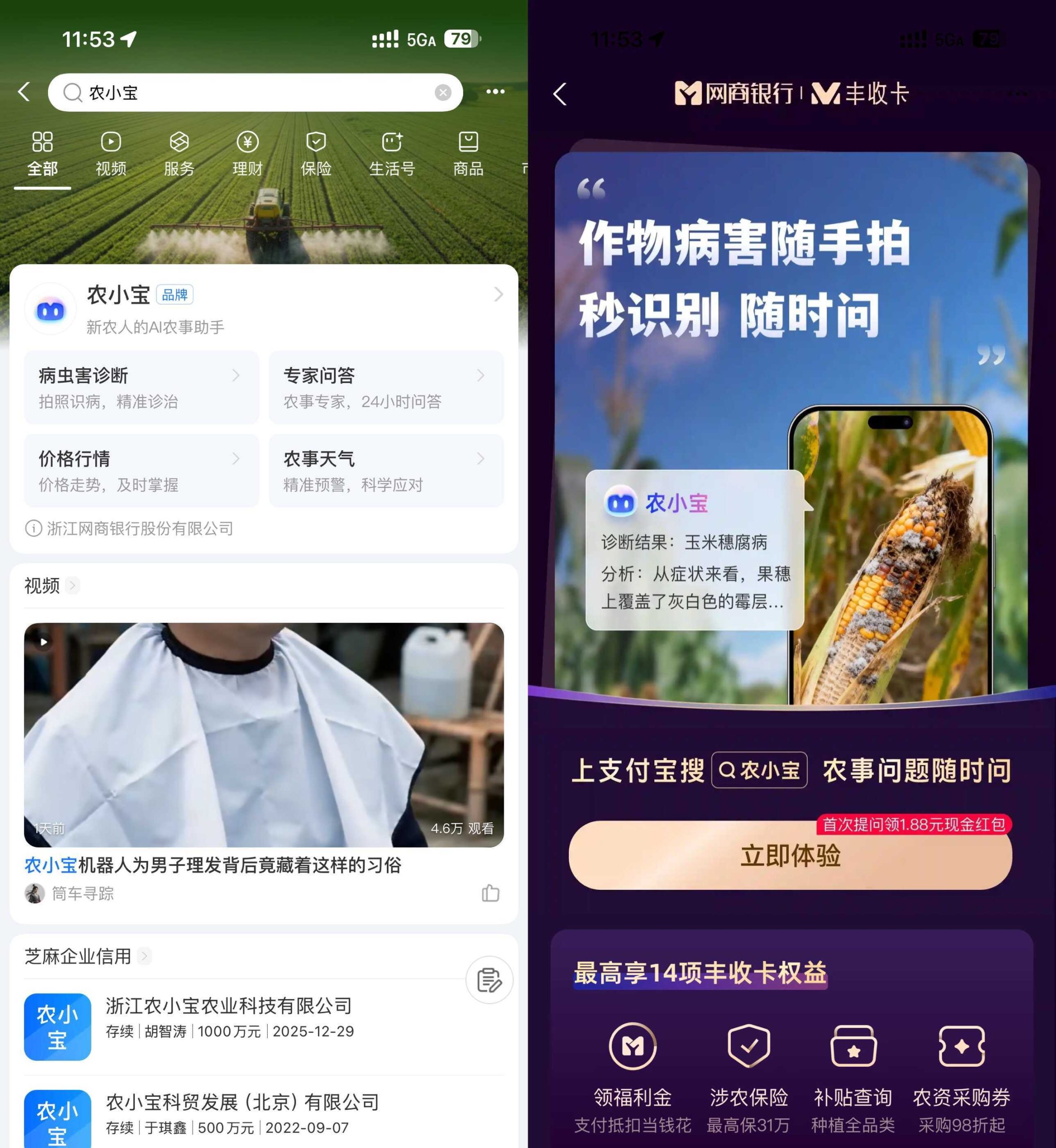 支付宝农小宝首次提问得1.88亓-资源共享