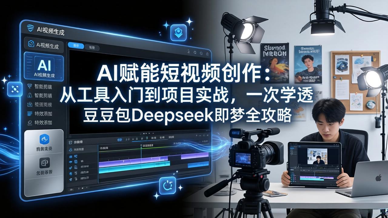 AI赋能短视频创作：从工具入门到项目实战，一次学透豆包Deepseek即梦全攻略-资源共享