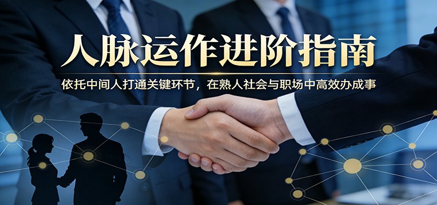 付费文章:人脉运作进阶指南,依托中间人打通关键环节,在熟人社会与职场中高效办成事-资源共享