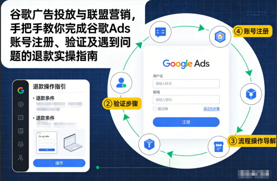 谷歌广告投放与联盟营销，手把手教你完成谷歌Ads账号注册、验证及遇到问题的退款实操指南-资源共享