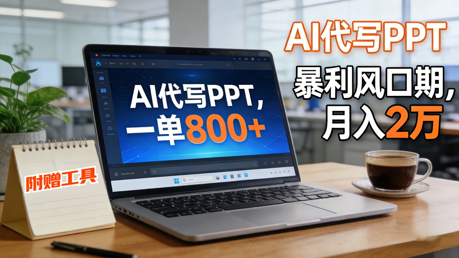 AI 代写做 PPT！一单狂赚 800+，风口期月入 2 万(工具 + 提示词直接送)-资源共享