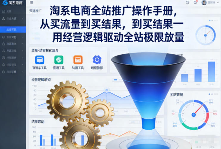 淘系电商全站推广操作手册，从买流量到买结果一用经营逻辑驱动全站极限放量-资源共享
