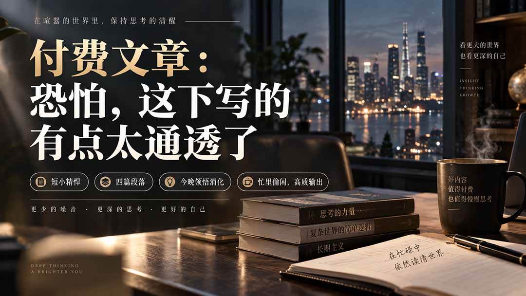 （20317期）灏泽付费文章：恐怕，这下写的有点太通透了-资源共享