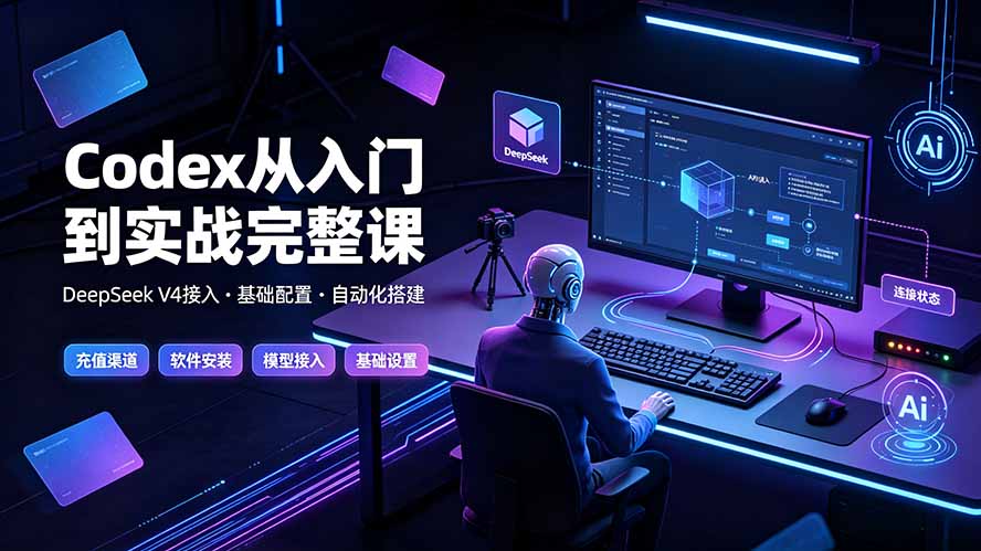 Codex从入门到实战完整课｜充值·安装·接入DeepSeek，记忆·插件·Skill·CLI·MCP全拆解-资源共享