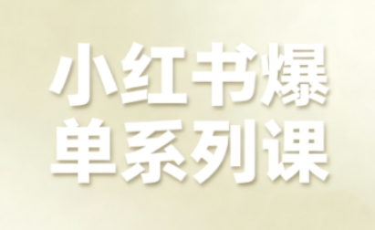 小红书爆单系列课，聚焦小红书电商全链路增长(更新)-资源共享